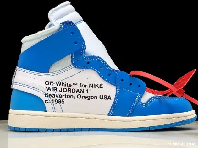 Rep Air Jordan Powder 1 AQ0818-148 Off-White UNC Blue 0422